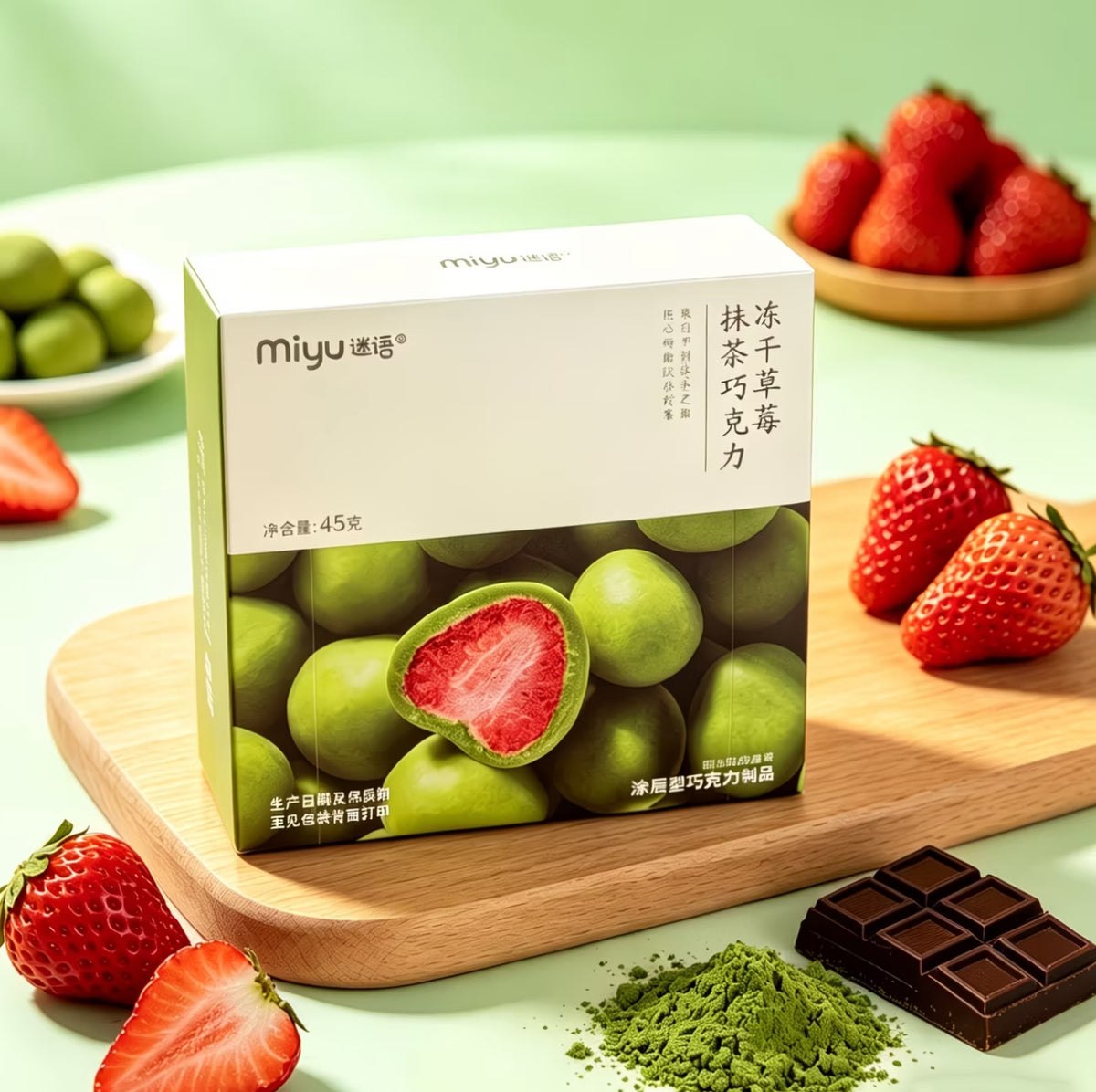 Matcha Chocolate Covered Strawberries
