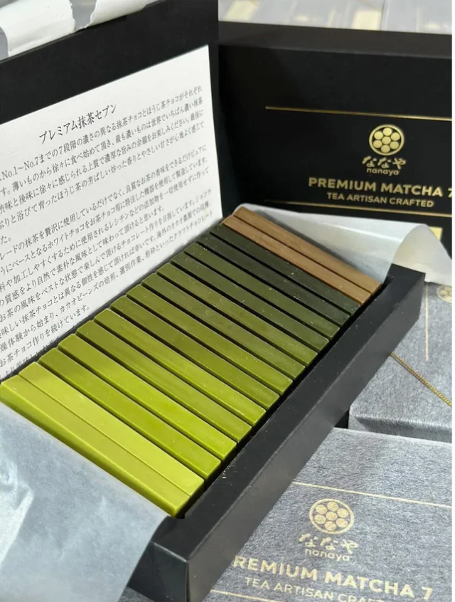 7 Matcha Levels Chocolates